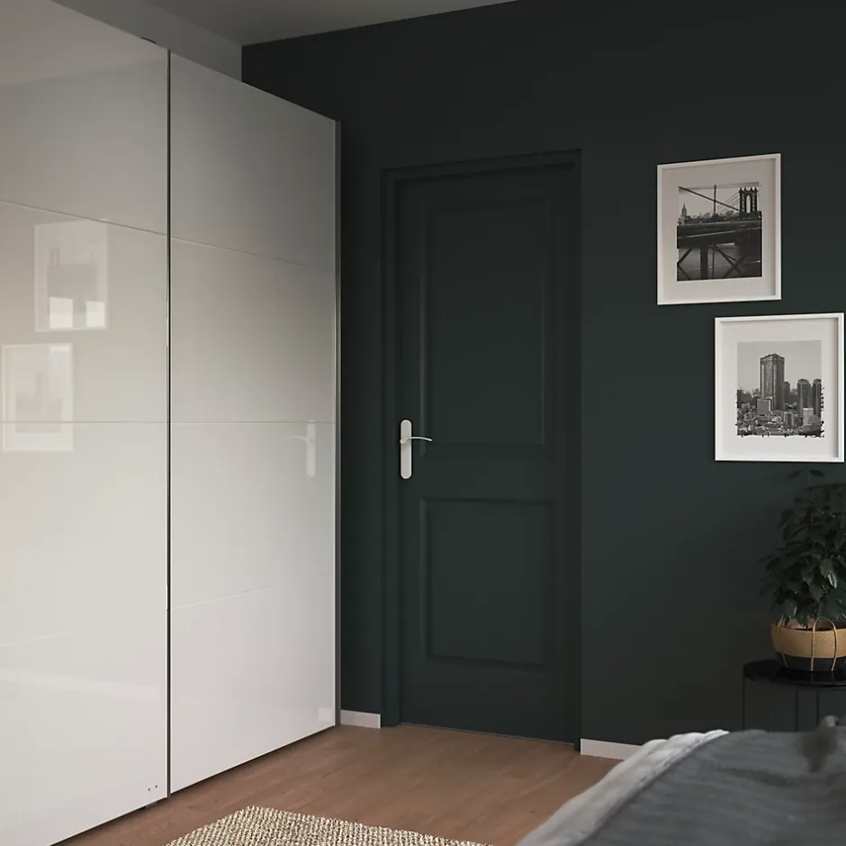 Bloc-porte Camargue blanc lisse pro H.204 x l.73 cm, poussant gauche