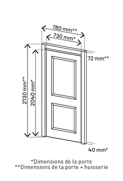 Bloc-porte Camargue effet chêne naturel H.204 x l.73 cm, poussant droit-