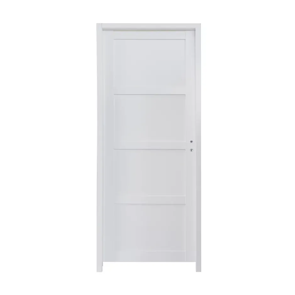 Bloc-porte Connemara 4 panneaux blanc H.204 x l.73 cm, poussant gauche- Sale