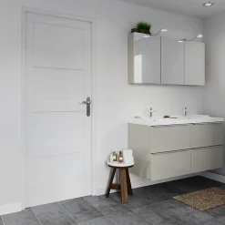 Bloc-porte Connemara 4 panneaux blanc H.204 x l.73 cm, poussant gauche- Sale