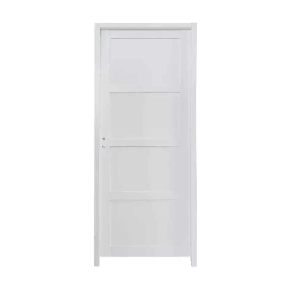 Bloc-porte Connemara 4 panneaux blanc H.204 x l.83 cm, poussant droit- Hot