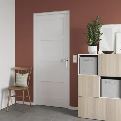 Bloc-porte Connemara 4 panneaux blanc H.204 x l.83 cm, poussant droit- Hot