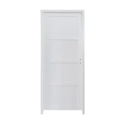 Bloc-porte Connemara 4 panneaux blanc H.204 x l.83 cm, poussant gauche- Hot