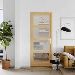 Bloc-porte Connemara pin vitré H.204 x l.73 cm, poussant gauche