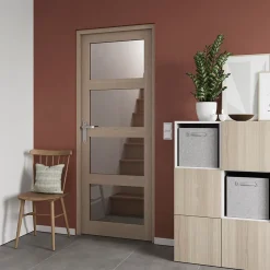 Bloc-porte Connemara vitré H.204 x l.73 cm, poussant gauche-GoodHome Discount