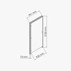 Coulicool Bloc-Porte Costa Rica H. 204 x l. 93 cm - Poussant Gauche