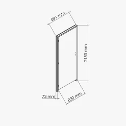 Coulicool Bloc-Porte Costa Rica H. 204 x l. 83 cm - Poussant Droit