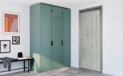 Bloc-porte Exmoor gris H.204 x l.73 cm, poussant droit- Sale