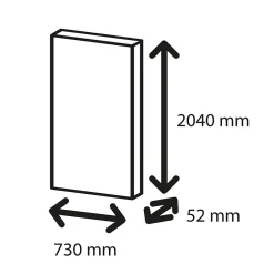 Bloc-porte Exmoor gris H.204 x l.73 cm, poussant droit- Sale