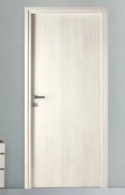 Bloc-porte fin de chantier coloris Latte, H.204 l.73cm, réversible + Poignée Goccia chrome Offerte-Porta la casa Outlet