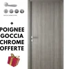 Porta la casa Bloc-porte fin de chantier Gris, H.204 l.83cm, réversible + poignée goccia chrome offerte