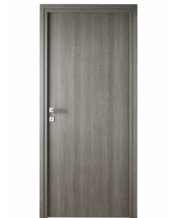 Porta la casa Bloc-porte fin de chantier Gris, H.204 l.83cm, réversible + poignée goccia chrome offerte