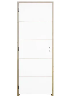 Bloc-porte Gravé prépeint H.204 x l.83 cm, poussant droit- New