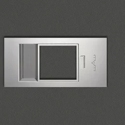 Reivilo Bloc-porte Miro avec poignée Exclusive grise, H.204 x l.63 cm, aspect cuir basalte