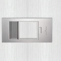 Reivilo Bloc-porte Miro avec poignée Exclusive grise, H.204 x l.93 cm, aspect chêne blanc