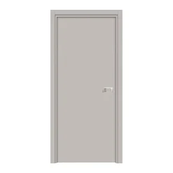 Bloc-porte Miro avec poignée Exclusive grise, H.204 x l.63 cm, aspect cuir argile-Reivilo Clearance