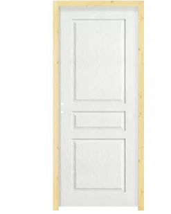 Bloc-porte Ordesa postformé 3 panneaux blanc H.218 x l.83 cm, poussant droit