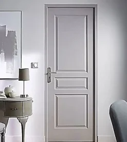 Bloc-porte Ordesa postformé 3 panneaux blanc H.218 x l.83 cm, poussant droit