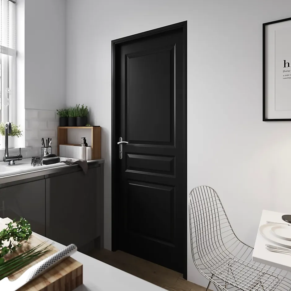 Bloc-porte Ordesa postformé blanc H.204 x l.73 cm, poussant droit- Discount