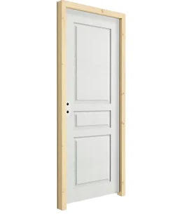 Bloc-porte Ordesa postformé 3 panneaux blanc H.218 x l.83 cm, poussant gauche- Hot