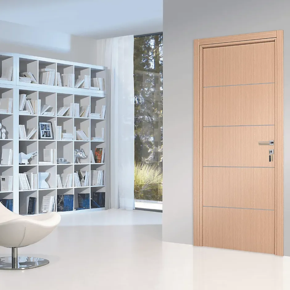 Bloc-porte pose fin de chantier Premium Seymour, H.204 x l.93 cm, aspect chêne clair, réversible-Reivilo New