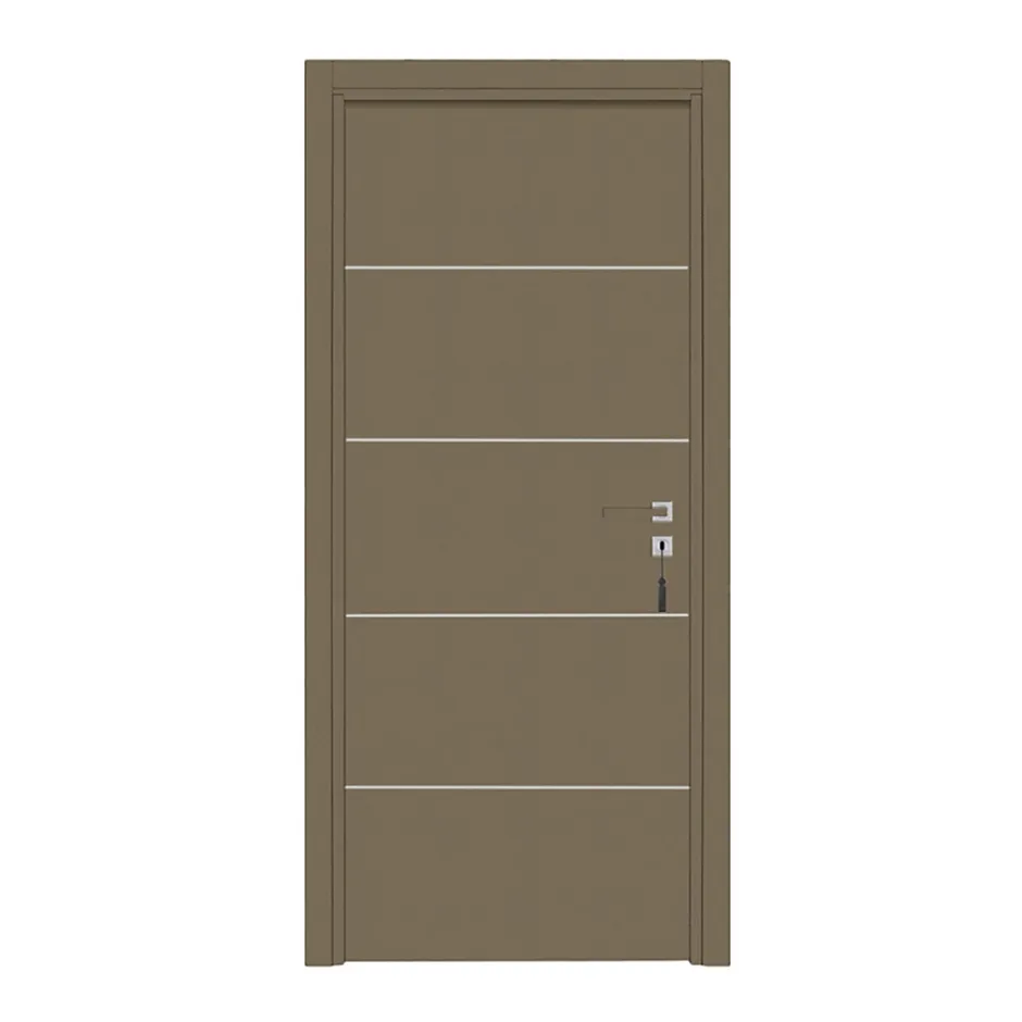 Bloc-porte pose fin de chantier Premium Seymour, H.204 x l.83 cm, aspect cuir lichen, réversible-Reivilo Outlet