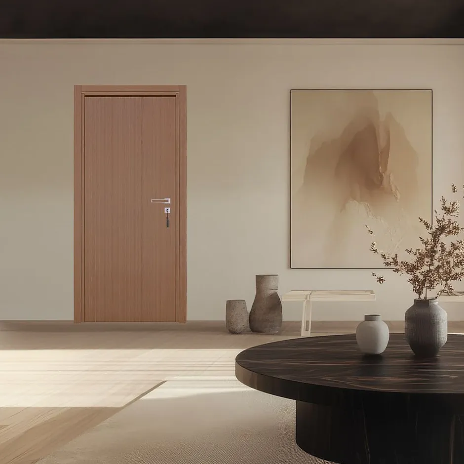 Reivilo Bloc-porte pose fin de chantier Premium Miro, H.204 x l.73 cm, aspect chêne gris, réversible