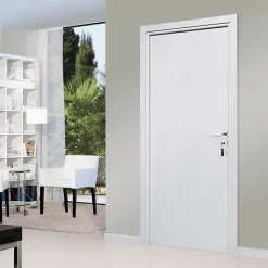 Reivilo Bloc-porte pose fin de chantier Premium Miro, H.204 x l.83 cm, aspect chêne blanc, réversible