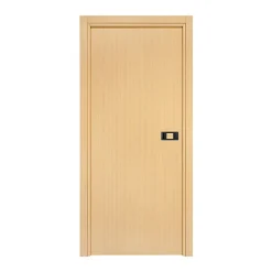 Reivilo Bloc-porte pose fin de chantier Premium Miro avec poignée Exclusive noire, H.204 x l.63 cm, aspect chêne clair, réversible