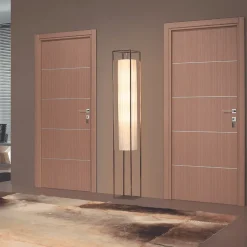 Reivilo Bloc-porte pose fin de chantier Premium Seymour, H.204 x l.93 cm, aspect chêne gris, réversible