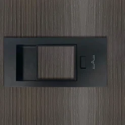 Reivilo Bloc-porte pose fin de chantier Premium Miro avec poignée Exclusive noire, H.204 x l.93 cm, aspect chêne cendré, réversible