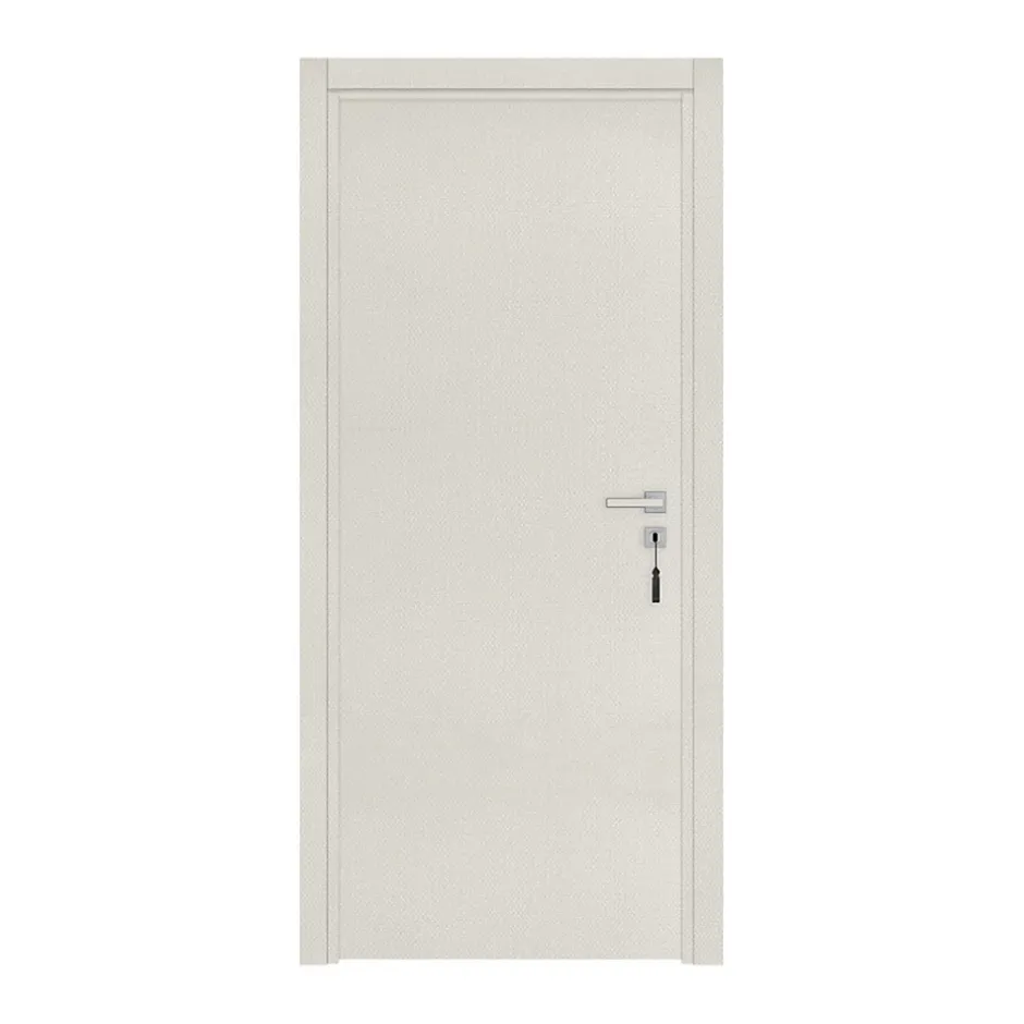 Bloc-porte pose fin de chantier Premium Miro, H.204 x l.73 cm, aspect textile perle, réversible-Reivilo New