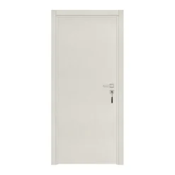 Reivilo Bloc-porte pose fin de chantier Premium Miro, H.204 x l.63 cm, aspect textile perle, réversible