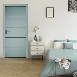 Bloc-porte Slot blanc H.204 x l.73 cm, poussant droit