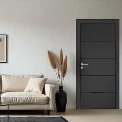 Bloc-porte Slot blanc H.204 x l.73 cm, poussant droit