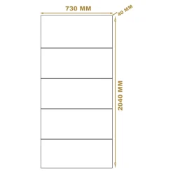 Bloc-porte Slot blanc H.204 x l.73 cm, poussant droit