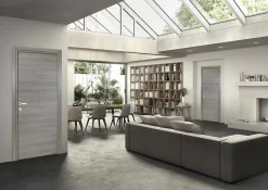 Bloc-porte Summa gris clair H.204 x l.83 cm, poussant gauche