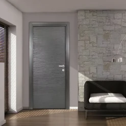 Bloc-porte Summa gris H.204 x l.83 cm, poussant gauche