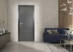 Bloc-porte Summa gris H.204 x l.83 cm, poussant droit