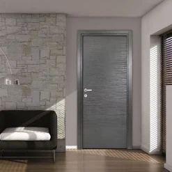 Bloc-porte Summa gris H.204 x l.73 cm, poussant droit