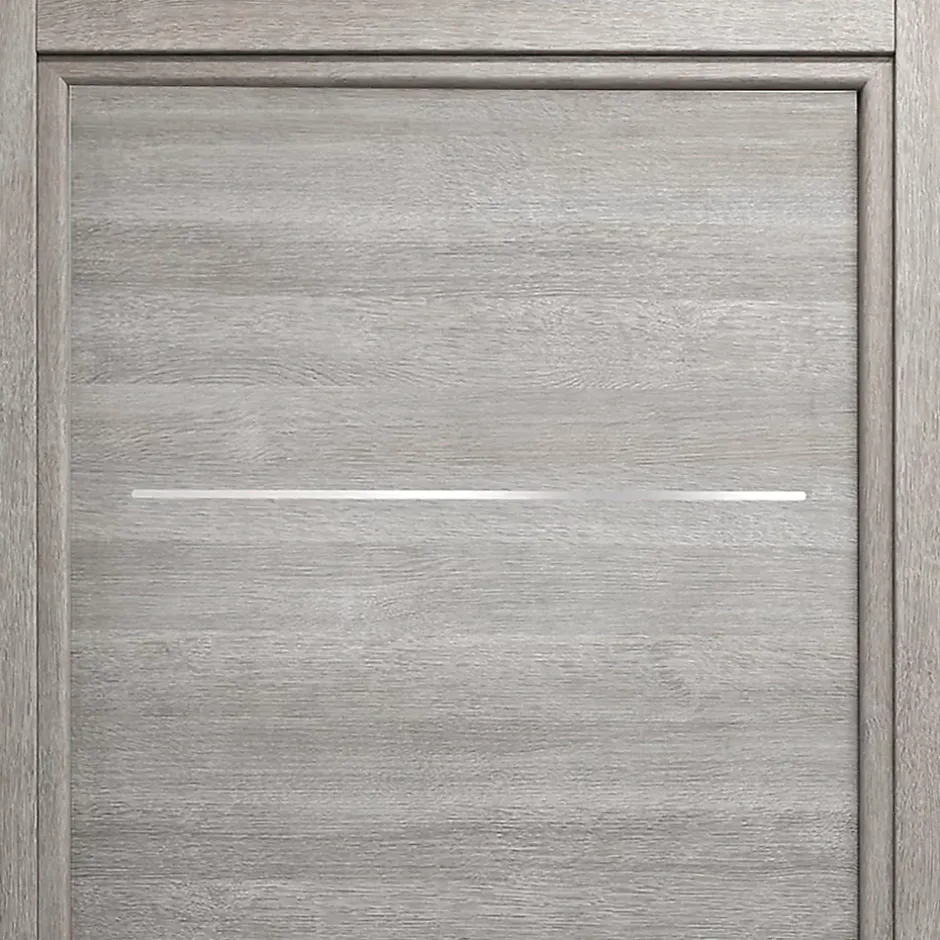 Bloc-porte Triaconta gris clair H.204 x l.83 cm, poussant droit