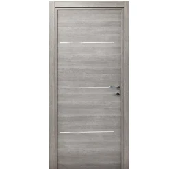 Bloc-porte Triaconta gris clair H.204 x l.73 cm, poussant gauche