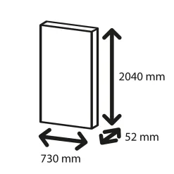 Bloc-porte Triaconta gris clair H.204 x l.73 cm, poussant gauche