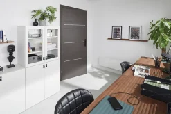 Bloc-porte Triaconta gris H.204 x l.73 cm, poussant droit- Sale