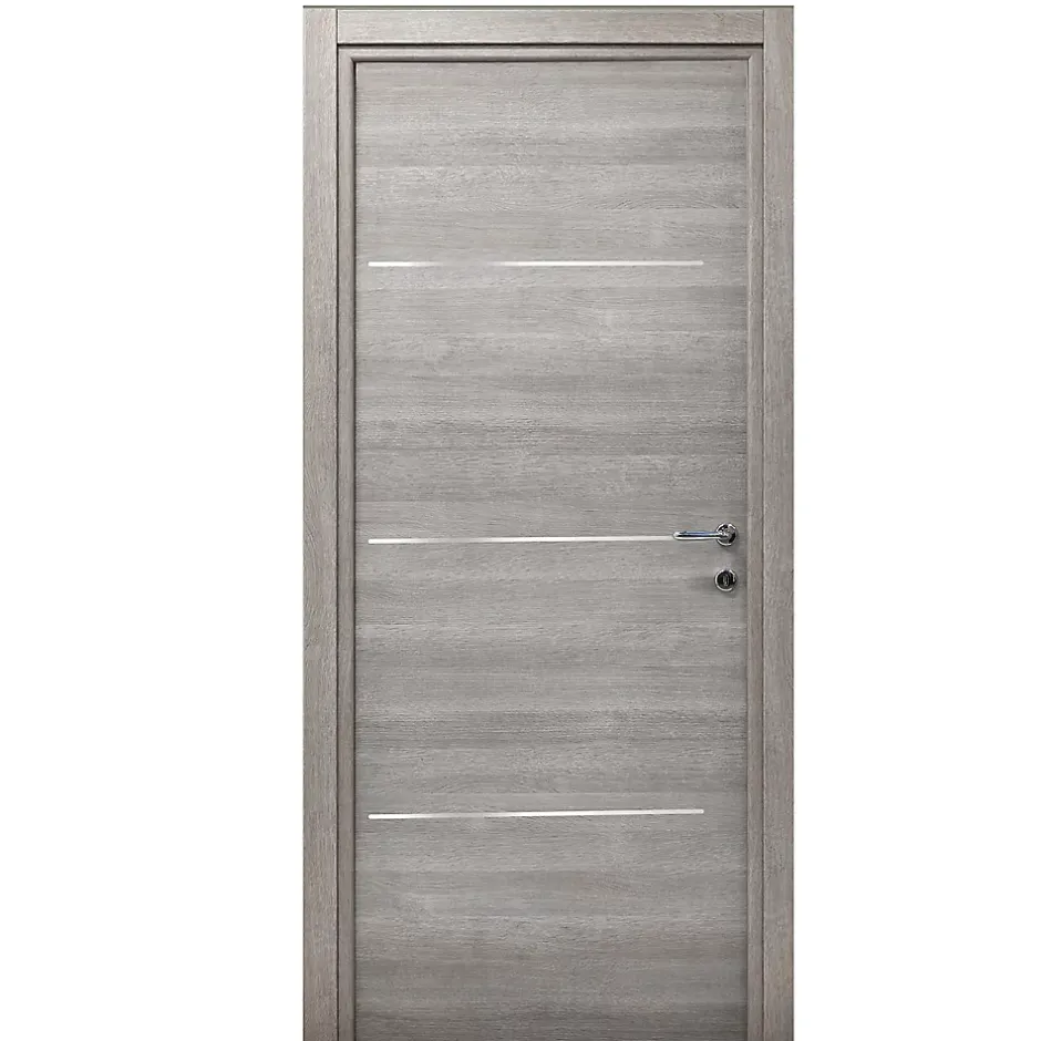 Bloc-porte Triaconta gris clair H.204 x l.83 cm, poussant gauche- Hot