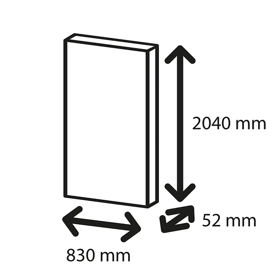 Bloc-porte Triaconta gris clair H.204 x l.83 cm, poussant gauche- Hot