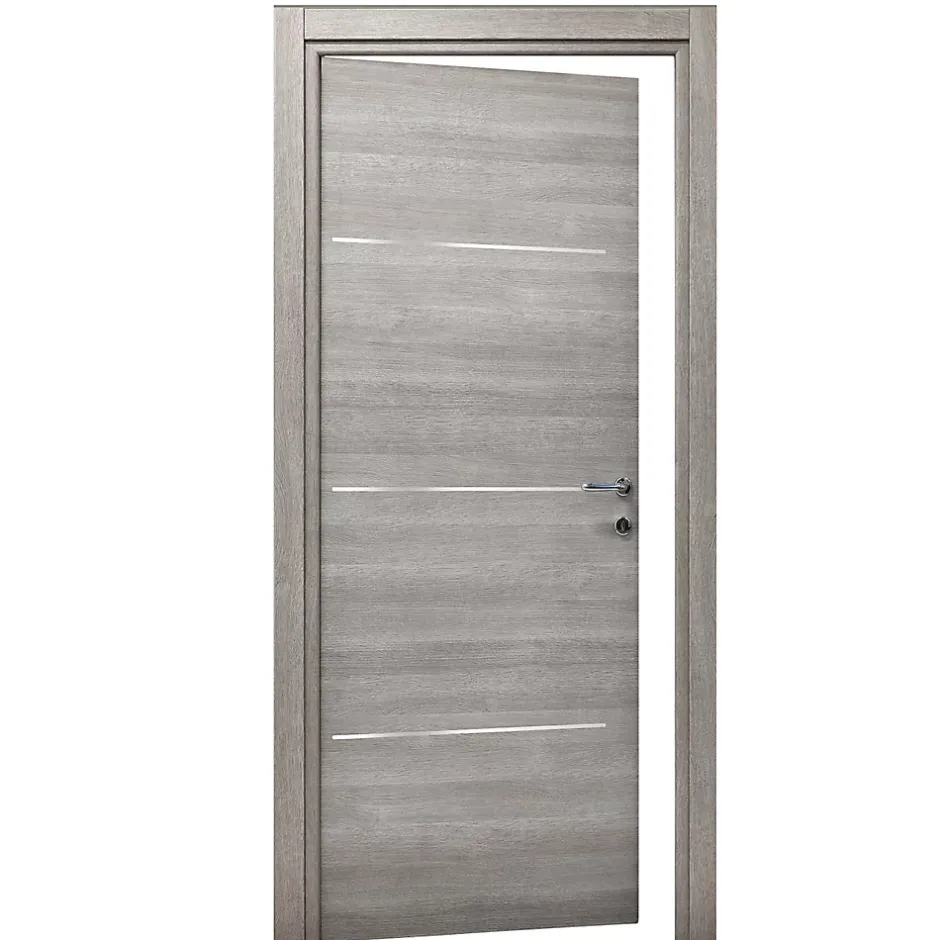 Bloc-porte Triaconta gris clair H.204 x l.83 cm, poussant gauche- Hot