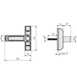 Bloque fenêtre à clé 2410 blanc-Abus Online