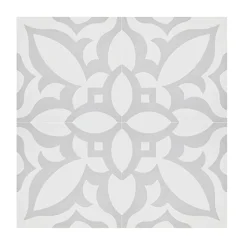 Pegane Boite de 24 Carreaux de ciment véritable 0,96m2 /Carreaux de ciment artisanaux pour sol et mur coloris gris - l.20 x L.20 cm