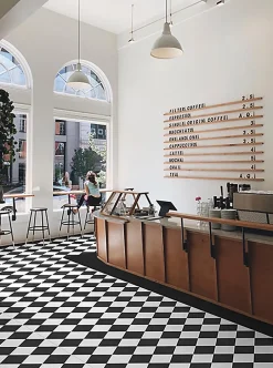 Pegane Boite de 24 Carreaux de ciment véritable 0,96m2 / Carreaux de ciment artisanaux coloris noir/blanc pour sol et mur - l.20 x L.20cm